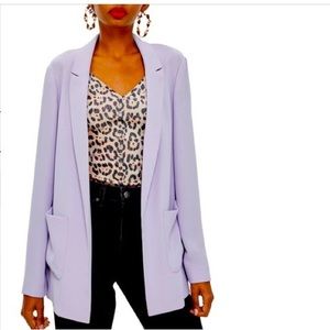 TOPSHOP Chuck On Boyfriend Blazer Lilac Size 12